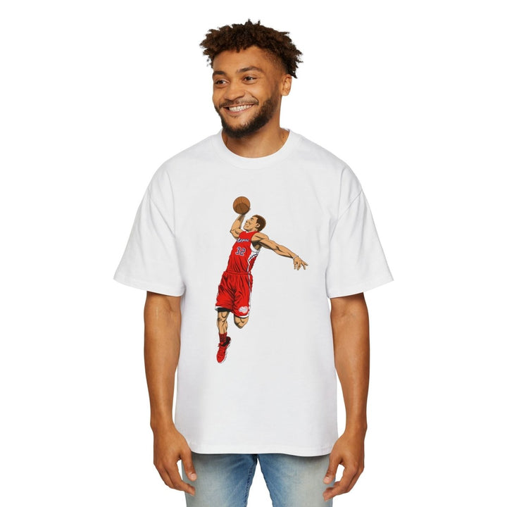 Heavy Oversized Tee - Blake Griffin Retro Basketball Graphic Shirt - S - White - Heavy Oversized Tee - Blake Griffin Retro Basketball Graphic Shirt - Tatoo Tee