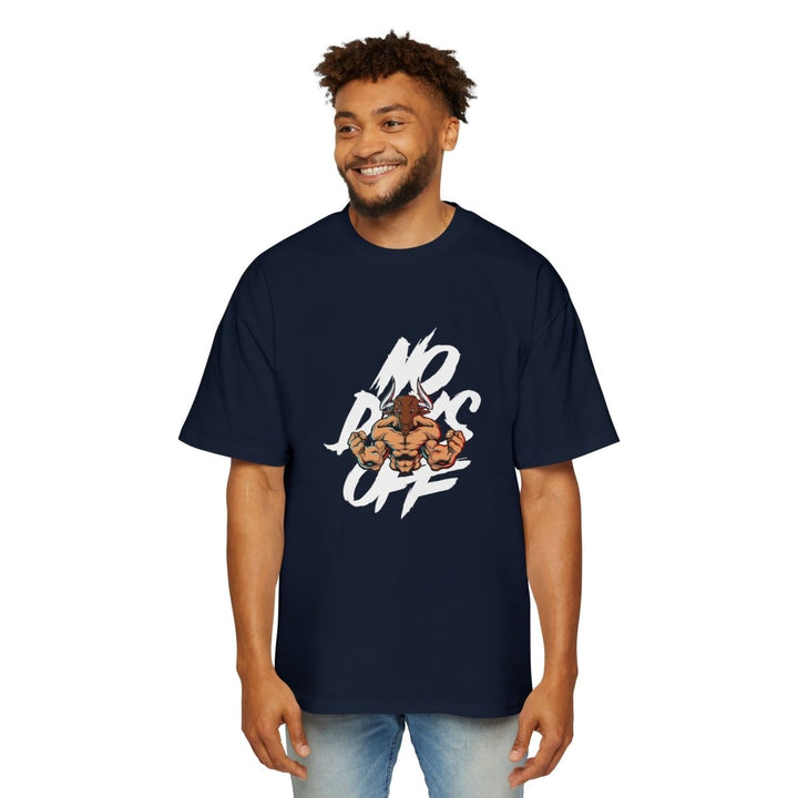 Heavy Oversized Tee - Bold 'No Days Off' Graphic - S - Navy - Heavy Oversized Tee - Bold 'No Days Off' Graphic - Tatoo Tee