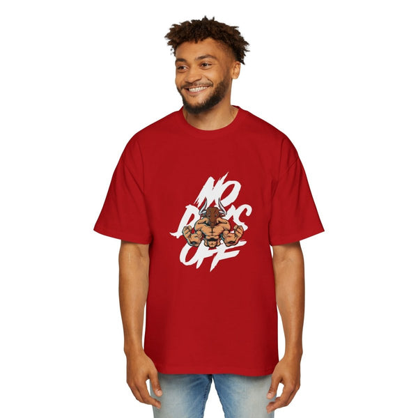 Heavy Oversized Tee - Bold 'No Days Off' Graphic - S - Red - Heavy Oversized Tee - Bold 'No Days Off' Graphic - Tatoo Tee