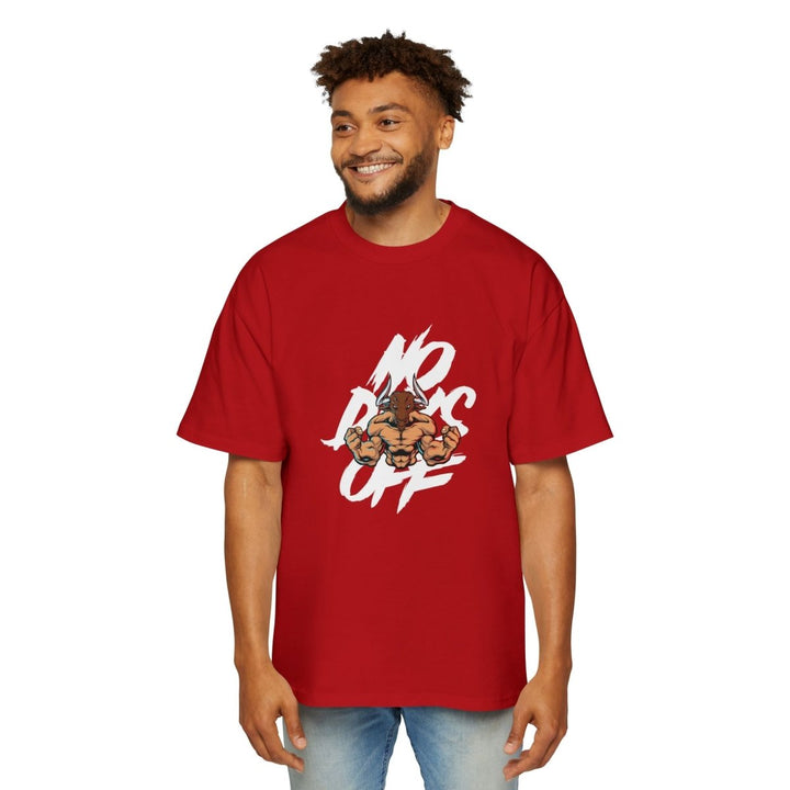 Heavy Oversized Tee - Bold 'No Days Off' Graphic - S - Red - Heavy Oversized Tee - Bold 'No Days Off' Graphic - Tatoo Tee