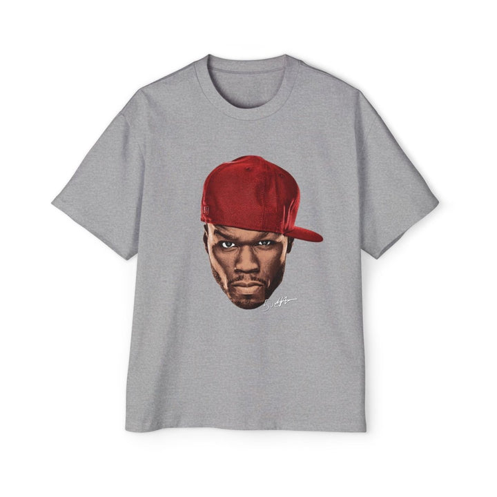 Heavy Oversized Tee - Bold Red Graphic Style - S - Athletic Heather - Heavy Oversized Tee - Bold Red Graphic Style - Tatoo Tee