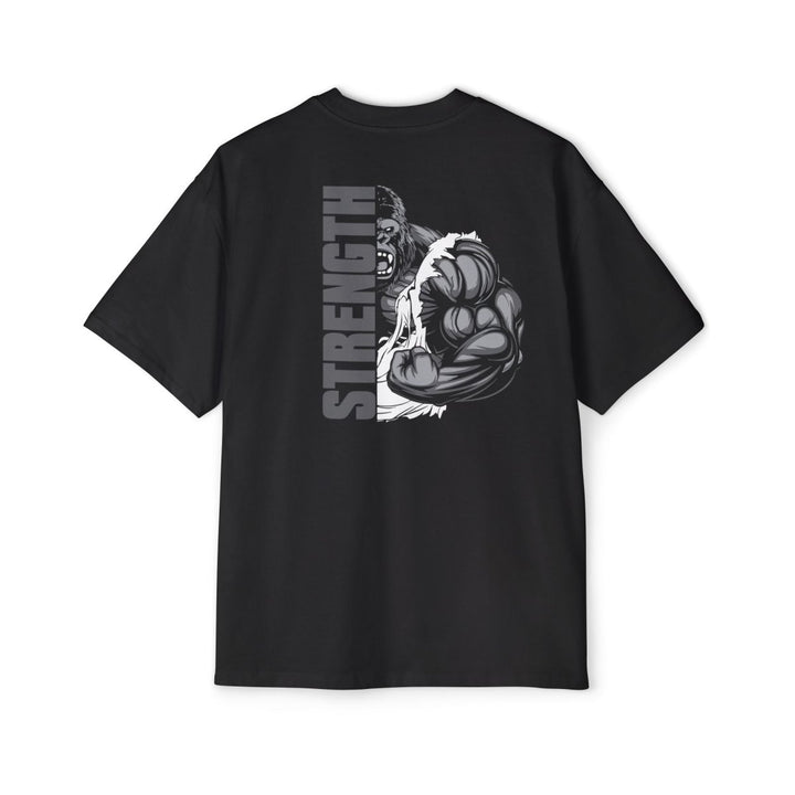 Heavy Oversized Tee - Bold Strength Graphic Tee for Fitness Enthusiasts - Plum - L - Heavy Oversized Tee - Bold Strength Graphic Tee for Fitness Enthusiasts - Tatoo Tee