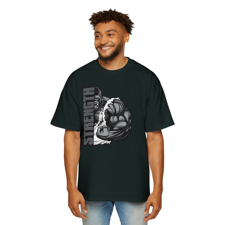 Heavy Oversized Tee - Bold Strength Graphic Tee for Fitness Enthusiasts - Plum - L - Heavy Oversized Tee - Bold Strength Graphic Tee for Fitness Enthusiasts - Tatoo Tee