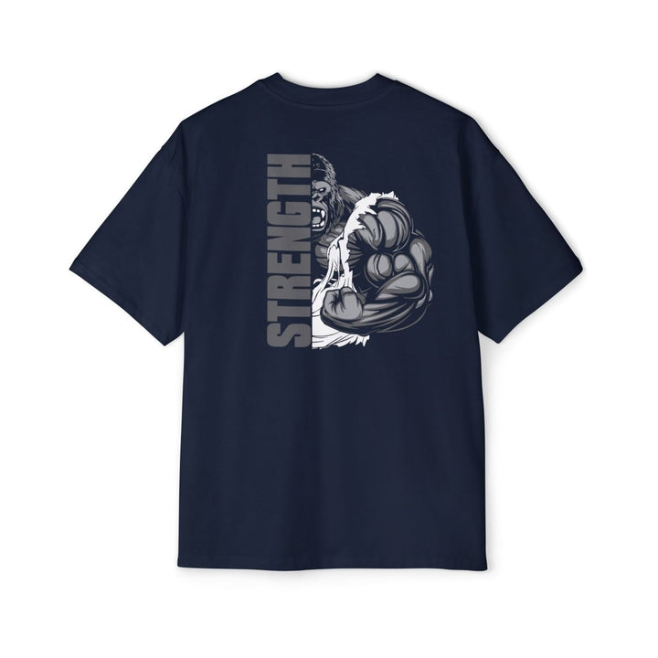 Heavy Oversized Tee - Bold Strength Graphic Tee for Fitness Enthusiasts - Plum - L - Heavy Oversized Tee - Bold Strength Graphic Tee for Fitness Enthusiasts - Tatoo Tee