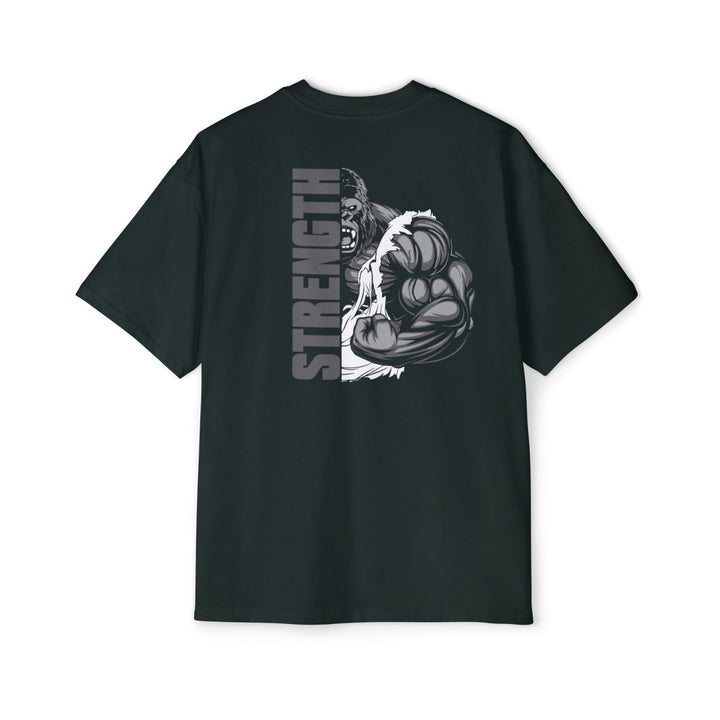 Heavy Oversized Tee - Bold Strength Graphic Tee for Fitness Enthusiasts - Plum - L - Heavy Oversized Tee - Bold Strength Graphic Tee for Fitness Enthusiasts - Tatoo Tee