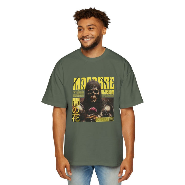 Heavy Oversized Tee - Dark Floral Graphic T-Shirt for Comfort & Style - Plum - L - Heavy Oversized Tee - Dark Floral Graphic T-Shirt for Comfort & Style - Tatoo Tee