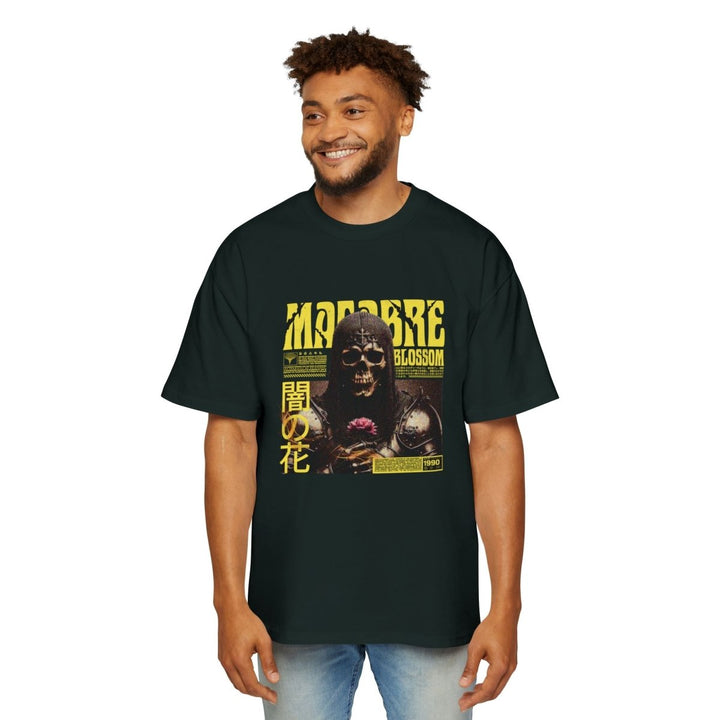 Heavy Oversized Tee - Dark Floral Graphic T-Shirt for Comfort & Style - Plum - L - Heavy Oversized Tee - Dark Floral Graphic T-Shirt for Comfort & Style - Tatoo Tee