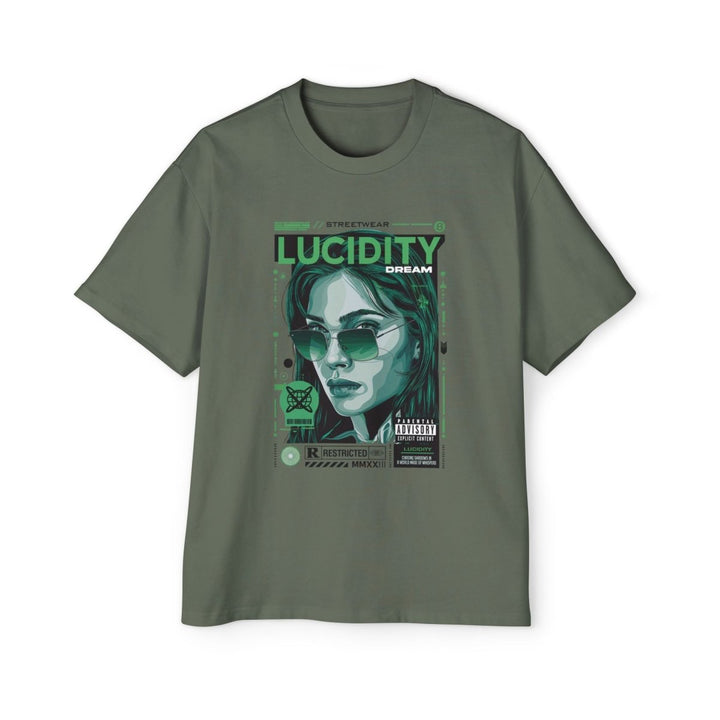 Heavy Oversized Tee - Lucidity Dream Graphic Streetwear T-Shirt - Cypress - S - Heavy Oversized Tee - Lucidity Dream Graphic Streetwear T-Shirt - Tatoo Tee