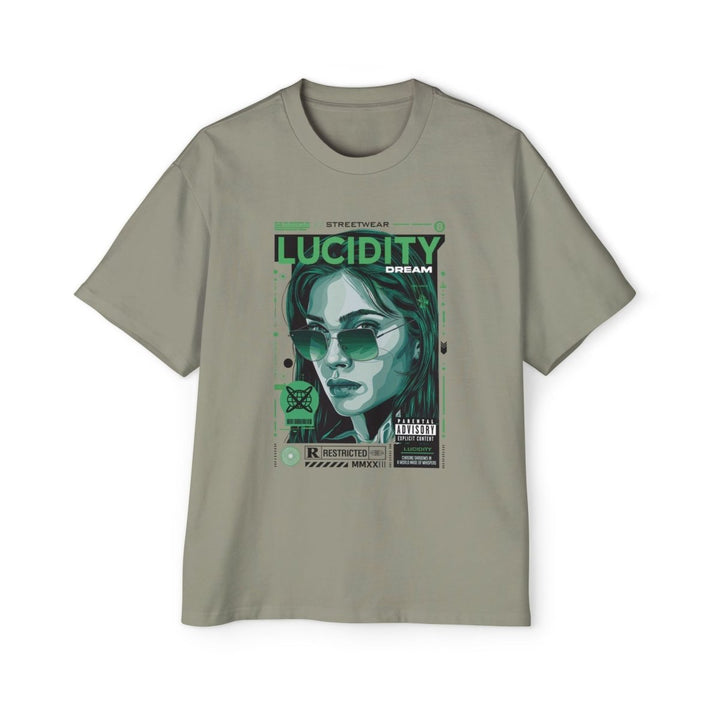 Heavy Oversized Tee - Lucidity Dream Graphic Streetwear T-Shirt - Eucalyptus - S - Heavy Oversized Tee - Lucidity Dream Graphic Streetwear T-Shirt - Tatoo Tee