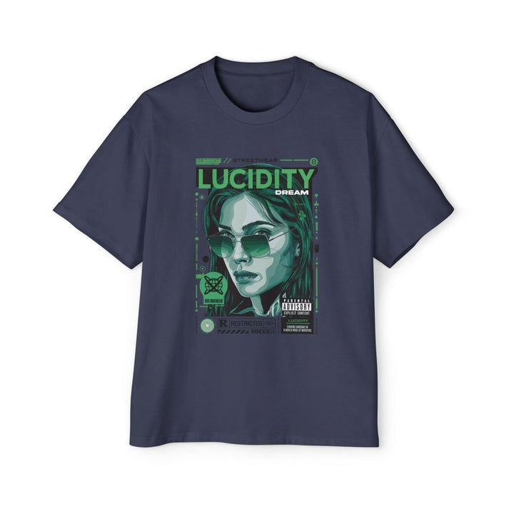 Heavy Oversized Tee - Lucidity Dream Graphic Streetwear T-Shirt - Midnight Blue - S - Heavy Oversized Tee - Lucidity Dream Graphic Streetwear T-Shirt - Tatoo Tee