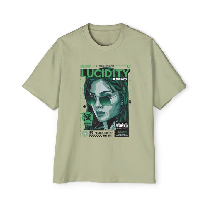 Heavy Oversized Tee - Lucidity Dream Graphic Streetwear T-Shirt - Pistachio - S - Heavy Oversized Tee - Lucidity Dream Graphic Streetwear T-Shirt - Tatoo Tee