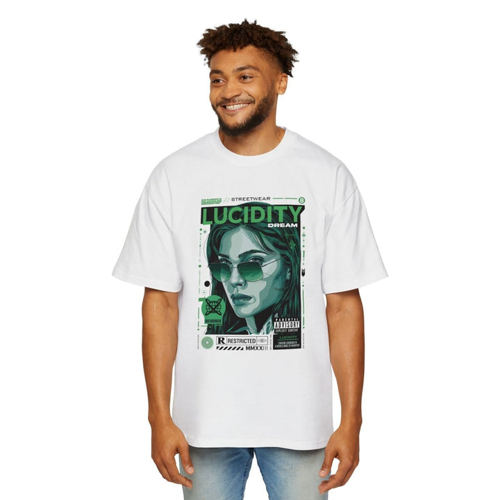 Heavy Oversized Tee - Lucidity Dream Graphic Streetwear T-Shirt - White - S - Heavy Oversized Tee - Lucidity Dream Graphic Streetwear T-Shirt - Tatoo Tee