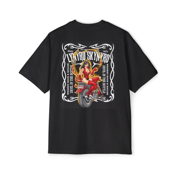 Heavy Oversized Tee - Lynyrd Skynyrd Motorcycle Graphic Shirt - S - Black - Heavy Oversized Tee - Lynyrd Skynyrd Motorcycle Graphic Shirt - Tatoo Tee