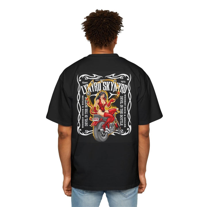 Heavy Oversized Tee - Lynyrd Skynyrd Motorcycle Graphic Shirt - S - Black - Heavy Oversized Tee - Lynyrd Skynyrd Motorcycle Graphic Shirt - Tatoo Tee