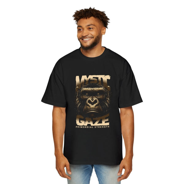 Heavy Oversized Tee - 'Mighty Gaze' Primordial Strength Graphic Tee - Black - S - Heavy Oversized Tee - 'Mighty Gaze' Primordial Strength Graphic Tee - Tatoo Tee
