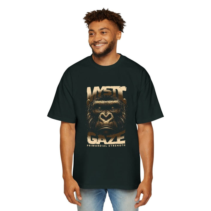 Heavy Oversized Tee - 'Mighty Gaze' Primordial Strength Graphic Tee - Plum - L - Heavy Oversized Tee - 'Mighty Gaze' Primordial Strength Graphic Tee - Tatoo Tee