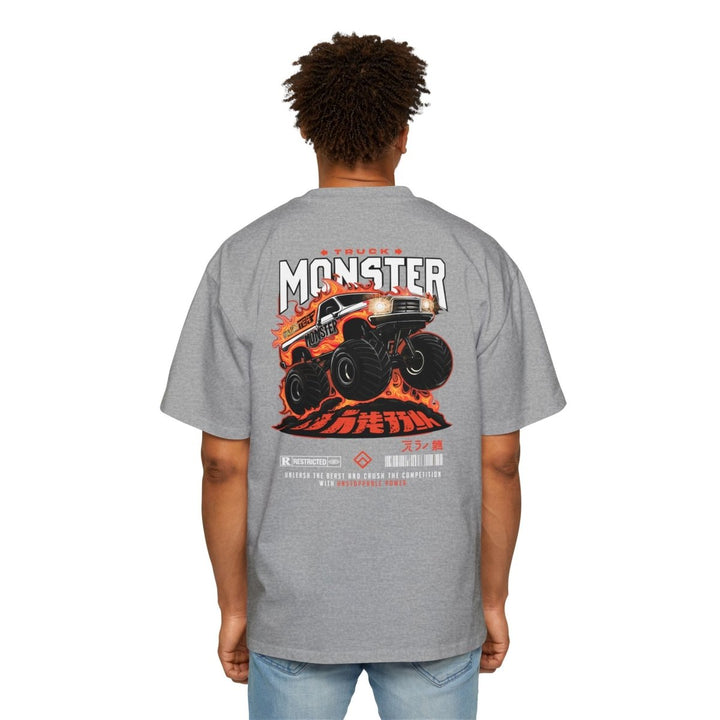 Heavy Oversized Tee - Monster Truck Graphic - Perfect for Car Lovers - S - Midnight Blue - Heavy Oversized Tee - Monster Truck Graphic - Perfect for Car Lovers - Tatoo Tee