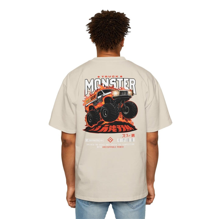 Heavy Oversized Tee - Monster Truck Graphic - Perfect for Car Lovers - S - Midnight Blue - Heavy Oversized Tee - Monster Truck Graphic - Perfect for Car Lovers - Tatoo Tee
