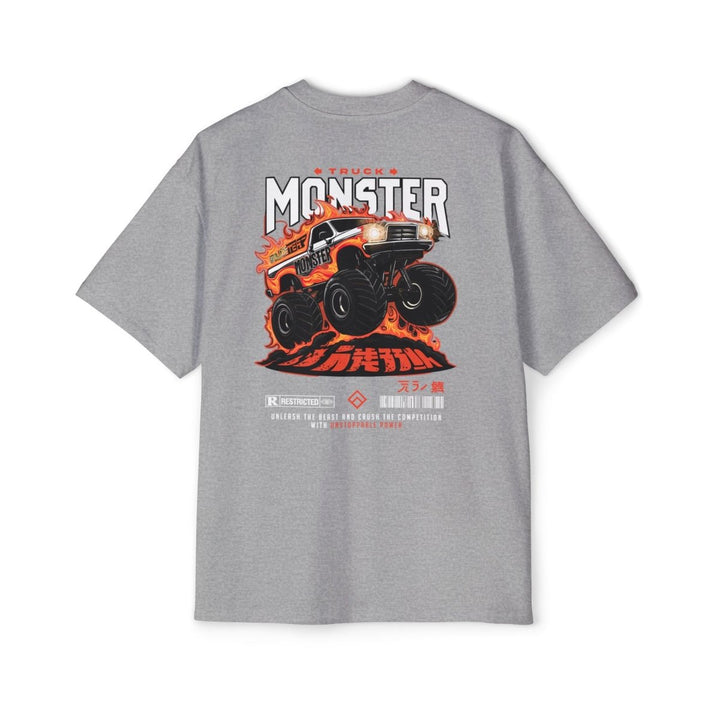 Heavy Oversized Tee - Monster Truck Graphic - Perfect for Car Lovers - S - Midnight Blue - Heavy Oversized Tee - Monster Truck Graphic - Perfect for Car Lovers - Tatoo Tee