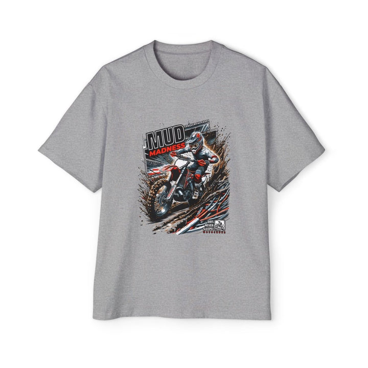 Heavy Oversized Tee - Mud Madness Graphic T-Shirt for Off - Road Enthusiasts - Athletic Heather - S - Heavy Oversized Tee - Mud Madness Graphic T-Shirt for Off - Road Enthusiasts - Tatoo Tee