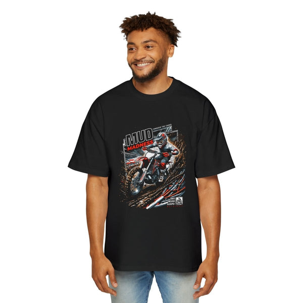 Heavy Oversized Tee - Mud Madness Graphic T-Shirt for Off - Road Enthusiasts - Black - S - Heavy Oversized Tee - Mud Madness Graphic T-Shirt for Off - Road Enthusiasts - Tatoo Tee