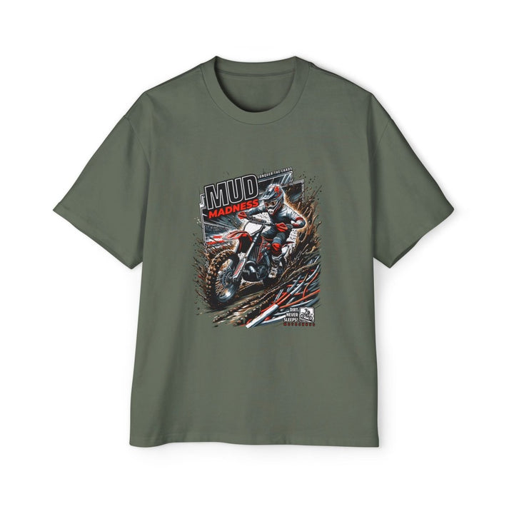 Heavy Oversized Tee - Mud Madness Graphic T-Shirt for Off - Road Enthusiasts - Cypress - S - Heavy Oversized Tee - Mud Madness Graphic T-Shirt for Off - Road Enthusiasts - Tatoo Tee