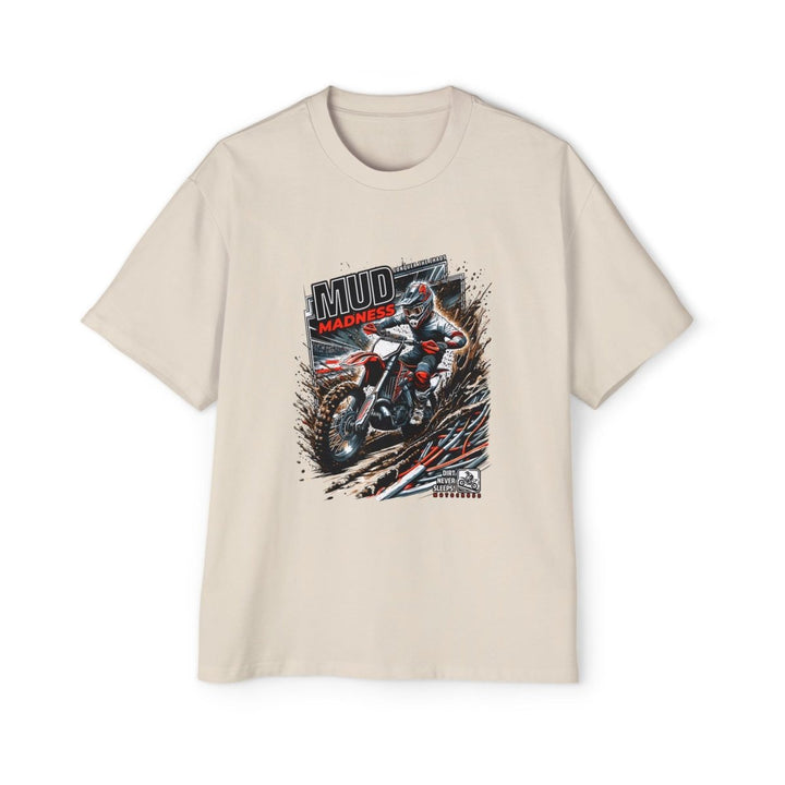 Heavy Oversized Tee - Mud Madness Graphic T-Shirt for Off - Road Enthusiasts - Ecru - S - Heavy Oversized Tee - Mud Madness Graphic T-Shirt for Off - Road Enthusiasts - Tatoo Tee