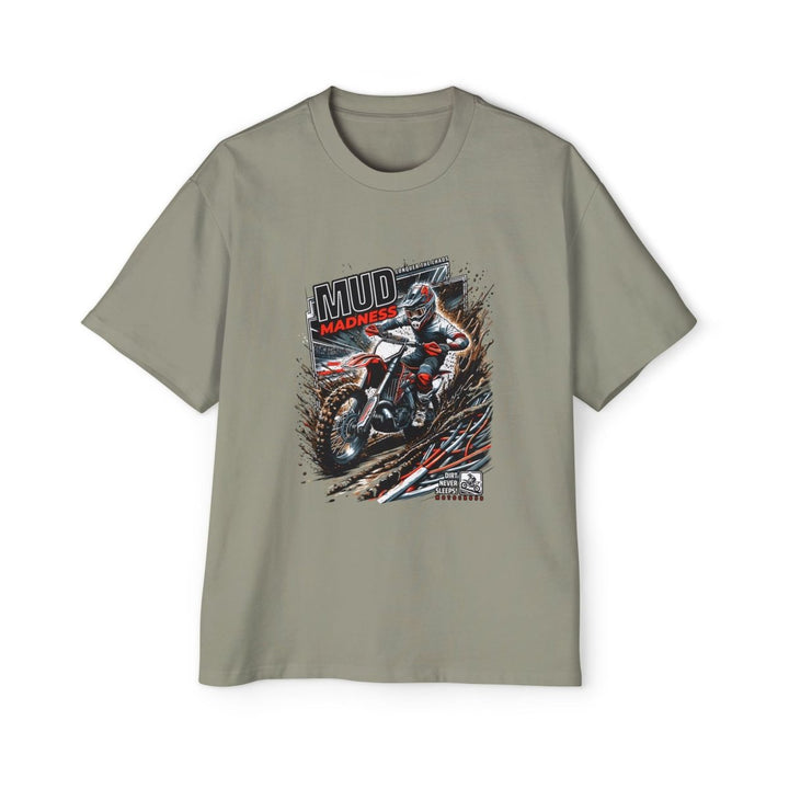 Heavy Oversized Tee - Mud Madness Graphic T-Shirt for Off - Road Enthusiasts - Eucalyptus - S - Heavy Oversized Tee - Mud Madness Graphic T-Shirt for Off - Road Enthusiasts - Tatoo Tee
