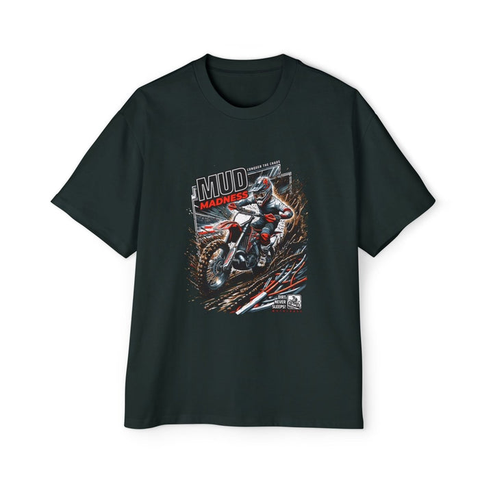 Heavy Oversized Tee - Mud Madness Graphic T-Shirt for Off - Road Enthusiasts - Pine Green - S - Heavy Oversized Tee - Mud Madness Graphic T-Shirt for Off - Road Enthusiasts - Tatoo Tee