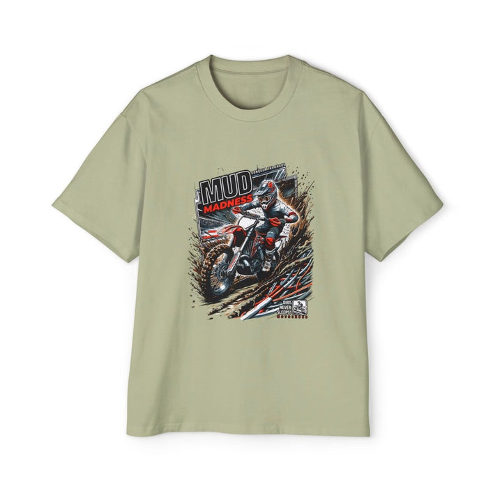 Heavy Oversized Tee - Mud Madness Graphic T-Shirt for Off - Road Enthusiasts - Pistachio - S - Heavy Oversized Tee - Mud Madness Graphic T-Shirt for Off - Road Enthusiasts - Tatoo Tee