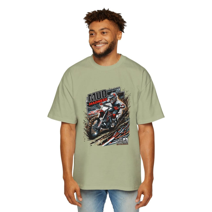 Heavy Oversized Tee - Mud Madness Graphic T-Shirt for Off - Road Enthusiasts - Plum - L - Heavy Oversized Tee - Mud Madness Graphic T-Shirt for Off - Road Enthusiasts - Tatoo Tee