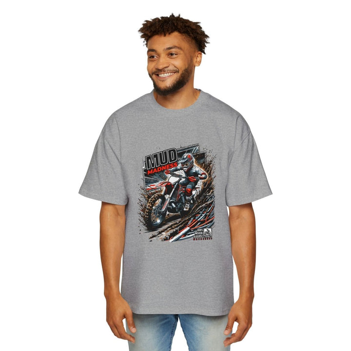 Heavy Oversized Tee - Mud Madness Graphic T-Shirt for Off - Road Enthusiasts - Plum - L - Heavy Oversized Tee - Mud Madness Graphic T-Shirt for Off - Road Enthusiasts - Tatoo Tee