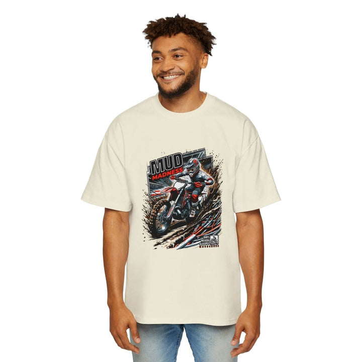 Heavy Oversized Tee - Mud Madness Graphic T-Shirt for Off - Road Enthusiasts - Plum - L - Heavy Oversized Tee - Mud Madness Graphic T-Shirt for Off - Road Enthusiasts - Tatoo Tee