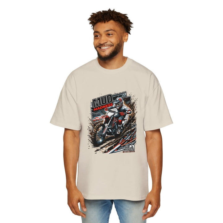 Heavy Oversized Tee - Mud Madness Graphic T-Shirt for Off - Road Enthusiasts - Plum - L - Heavy Oversized Tee - Mud Madness Graphic T-Shirt for Off - Road Enthusiasts - Tatoo Tee