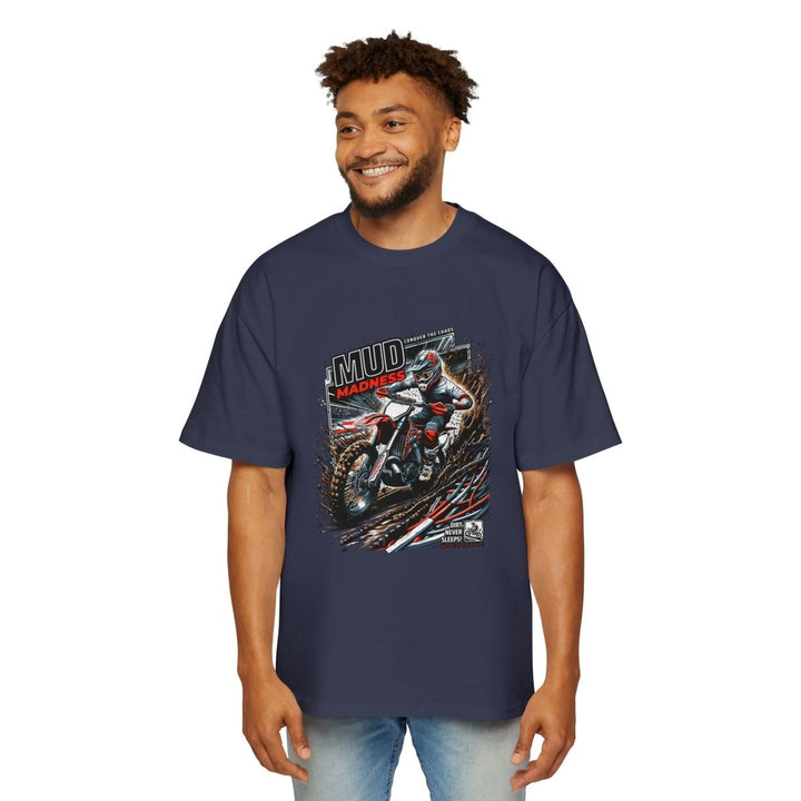 Heavy Oversized Tee - Mud Madness Graphic T-Shirt for Off - Road Enthusiasts - Plum - L - Heavy Oversized Tee - Mud Madness Graphic T-Shirt for Off - Road Enthusiasts - Tatoo Tee