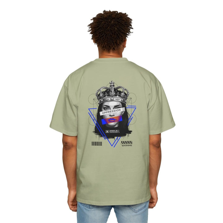 Heavy Oversized Tee - 'Oppression' Graphic Tee for Bold Expression - Orchid - S - Heavy Oversized Tee - 'Oppression' Graphic Tee for Bold Expression - Tatoo Tee