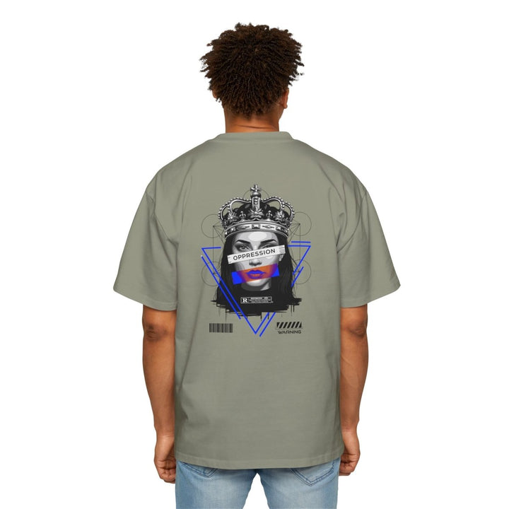 Heavy Oversized Tee - 'Oppression' Graphic Tee for Bold Expression - Orchid - S - Heavy Oversized Tee - 'Oppression' Graphic Tee for Bold Expression - Tatoo Tee