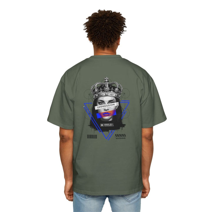 Heavy Oversized Tee - 'Oppression' Graphic Tee for Bold Expression - Orchid - S - Heavy Oversized Tee - 'Oppression' Graphic Tee for Bold Expression - Tatoo Tee