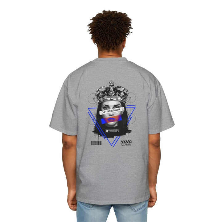 Heavy Oversized Tee - 'Oppression' Graphic Tee for Bold Expression - Orchid - S - Heavy Oversized Tee - 'Oppression' Graphic Tee for Bold Expression - Tatoo Tee