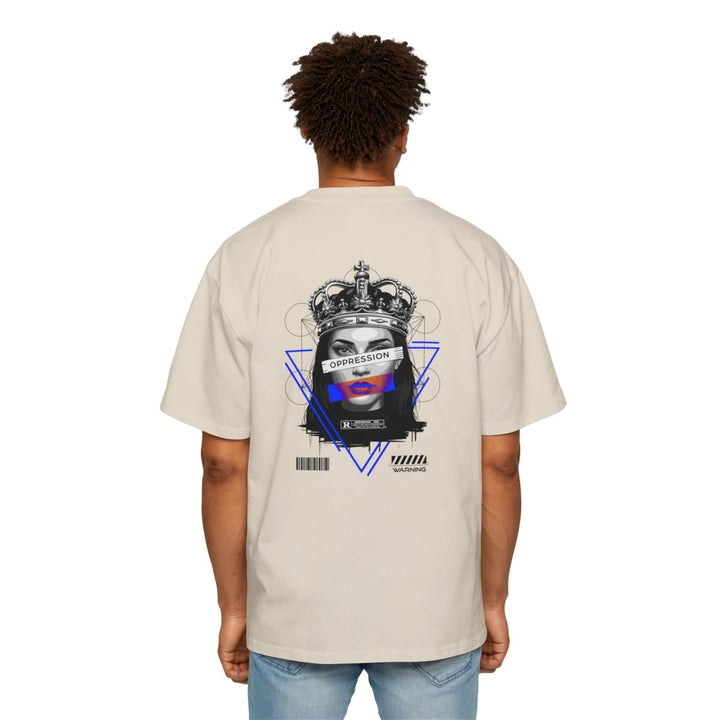 Heavy Oversized Tee - 'Oppression' Graphic Tee for Bold Expression - Orchid - S - Heavy Oversized Tee - 'Oppression' Graphic Tee for Bold Expression - Tatoo Tee