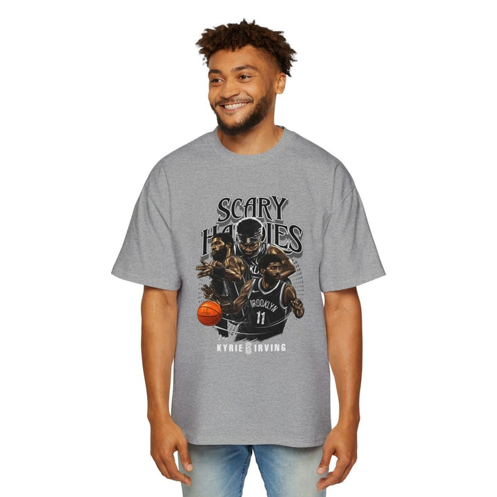 Heavy Oversized Tee - Scary Hours Graphic Tee for Basketball Fans - S - Midnight Blue - Heavy Oversized Tee - Scary Hours Graphic Tee for Basketball Fans - Tatoo Tee