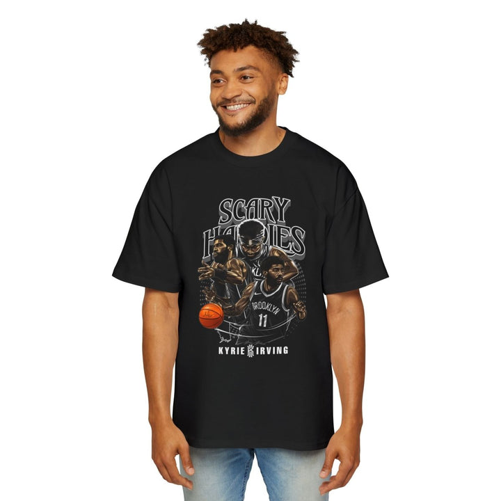 Heavy Oversized Tee - Scary Hours Graphic Tee for Basketball Fans - S - Midnight Blue - Heavy Oversized Tee - Scary Hours Graphic Tee for Basketball Fans - Tatoo Tee