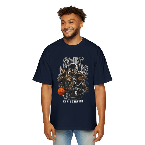 Heavy Oversized Tee - Scary Hours Graphic Tee for Basketball Fans - S - Navy - Heavy Oversized Tee - Scary Hours Graphic Tee for Basketball Fans - Tatoo Tee