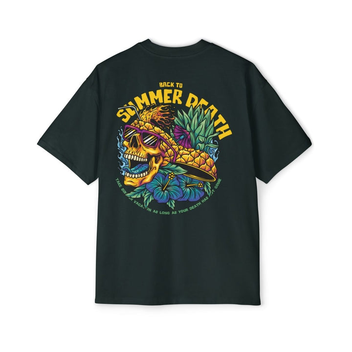 Heavy Oversized Tee - Summer Vibes Skull & Pineapple Graphic Tee - Midnight Blue - S - Heavy Oversized Tee - Summer Vibes Skull & Pineapple Graphic Tee - Tatoo Tee