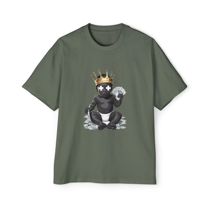 Heavy Oversized Tee - 'Time Is Money' Graphic Tee for Trendy Streetwear Lovers - Cypress - S - Heavy Oversized Tee - 'Time Is Money' Graphic Tee for Trendy Streetwear Lovers - Tatoo Tee