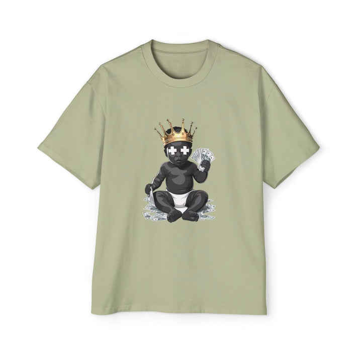 Heavy Oversized Tee - 'Time Is Money' Graphic Tee for Trendy Streetwear Lovers - Pistachio - S - Heavy Oversized Tee - 'Time Is Money' Graphic Tee for Trendy Streetwear Lovers - Tatoo Tee