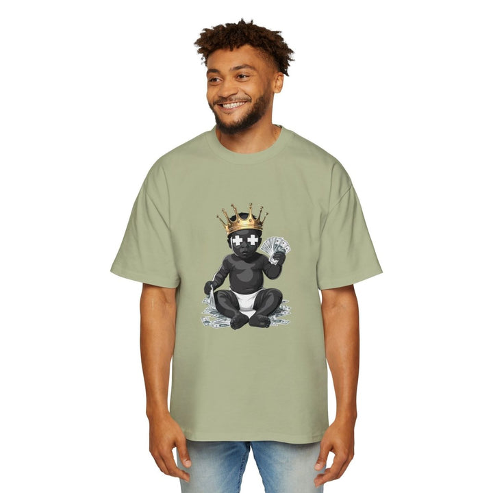 Heavy Oversized Tee - 'Time Is Money' Graphic Tee for Trendy Streetwear Lovers - Plum - L - Heavy Oversized Tee - 'Time Is Money' Graphic Tee for Trendy Streetwear Lovers - Tatoo Tee