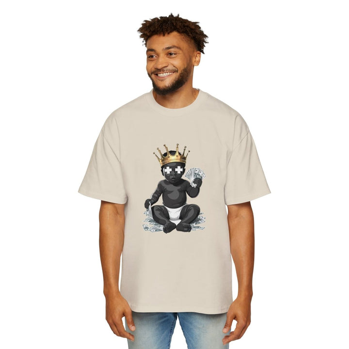 Heavy Oversized Tee - 'Time Is Money' Graphic Tee for Trendy Streetwear Lovers - Plum - L - Heavy Oversized Tee - 'Time Is Money' Graphic Tee for Trendy Streetwear Lovers - Tatoo Tee