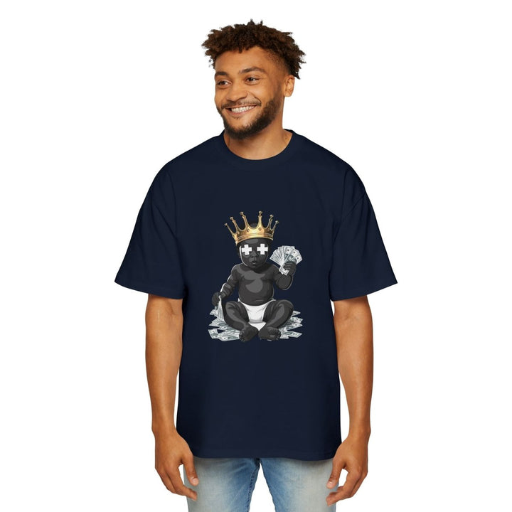 Heavy Oversized Tee - 'Time Is Money' Graphic Tee for Trendy Streetwear Lovers - Plum - L - Heavy Oversized Tee - 'Time Is Money' Graphic Tee for Trendy Streetwear Lovers - Tatoo Tee