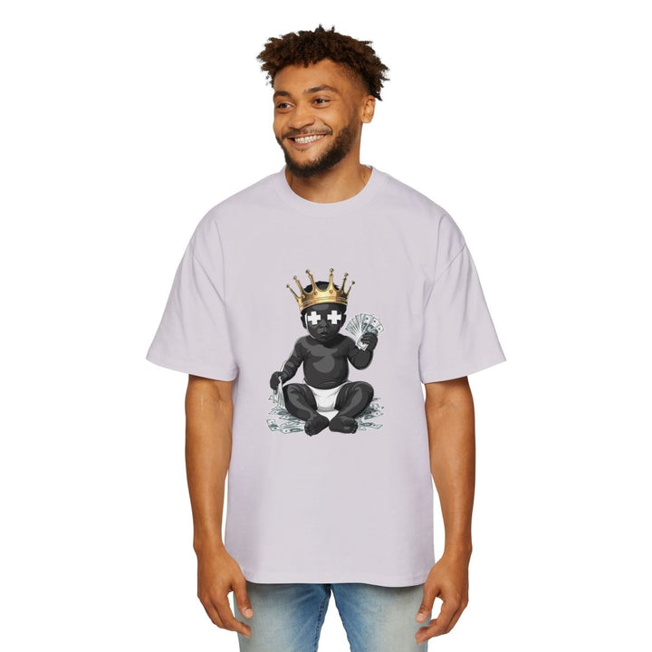 Heavy Oversized Tee - 'Time Is Money' Graphic Tee for Trendy Streetwear Lovers - Plum - L - Heavy Oversized Tee - 'Time Is Money' Graphic Tee for Trendy Streetwear Lovers - Tatoo Tee